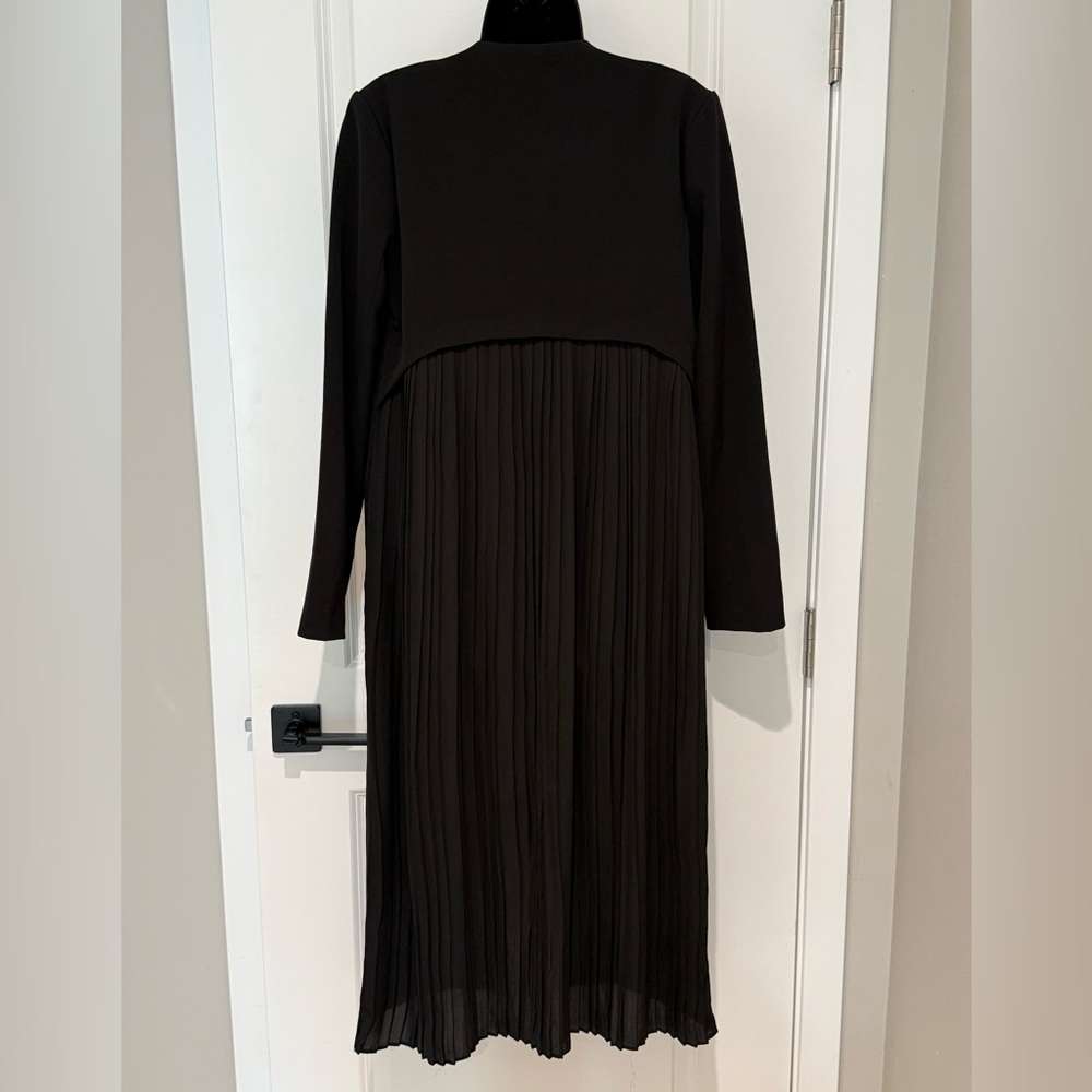 Farrow Mixed Media Pleat Detail Long Coat